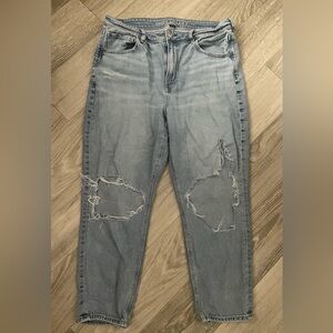 AE Strigid Ripped Mom Jeans